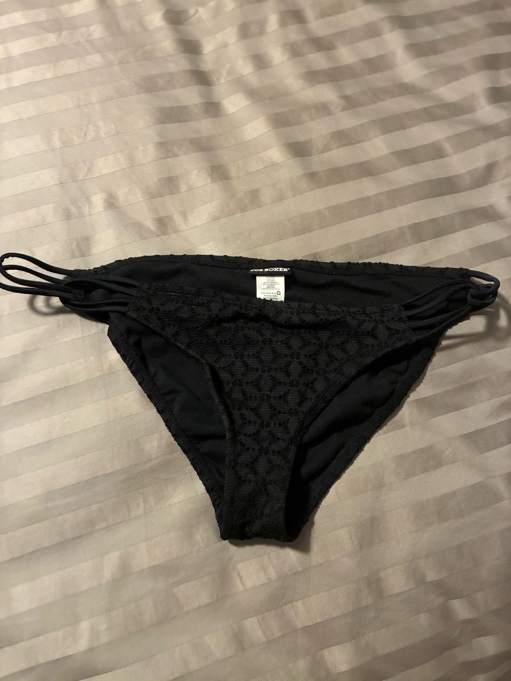 NEW Joe Boxer Black Lace Bikini Bottom